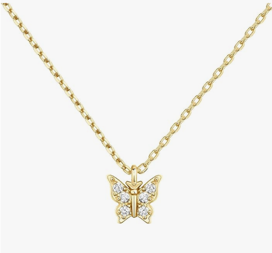 4K Gold Plated Dainty Pendant Necklace for Women