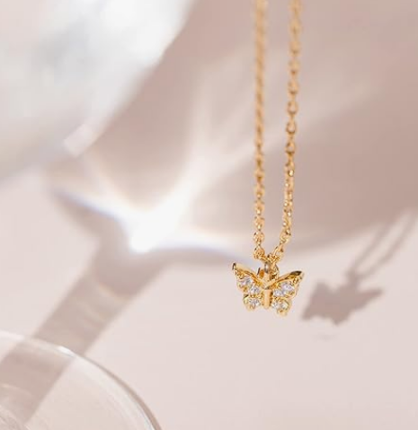 4K Gold Plated Dainty Pendant Necklace for Women - Image 3