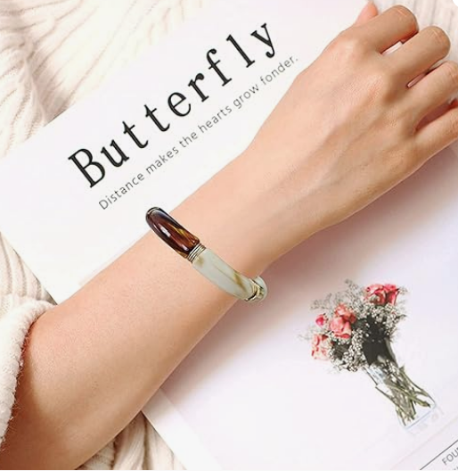 Simple Beaded Gold Bangles – Chunky Bamboo Tube & Colorful Bracelets - Image 3