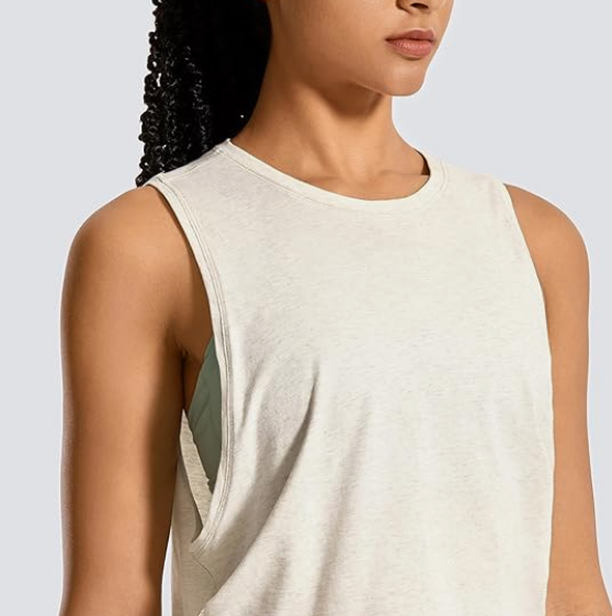 Cotton Cropped Tank Tops for Women – Sleeveless Yoga & Workout Tops - Image 2