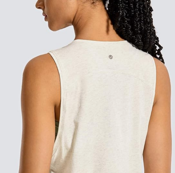 Cotton Cropped Tank Tops for Women – Sleeveless Yoga & Workout Tops - Image 3