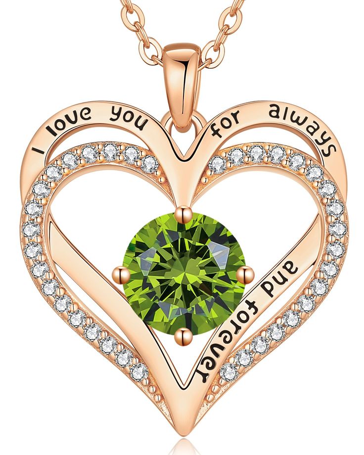 Sterling Silver Birthstone Necklace Anniversary