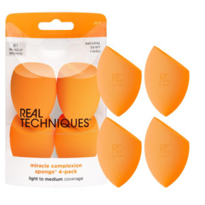 Real Techniques Miracle Complexion Sponge 4 Pack, Makeup Blending Sponges
