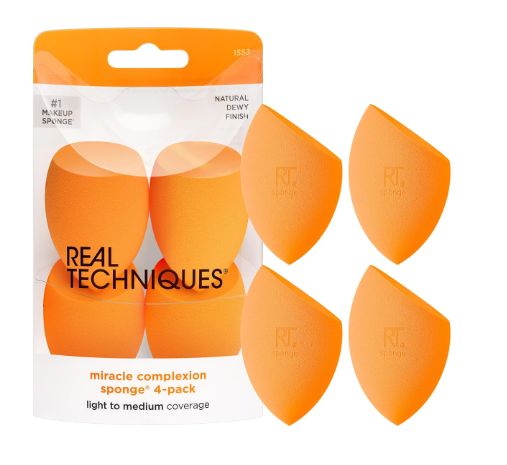 Real Techniques Miracle Complexion Sponge 4 Pack, Makeup Blending Sponges