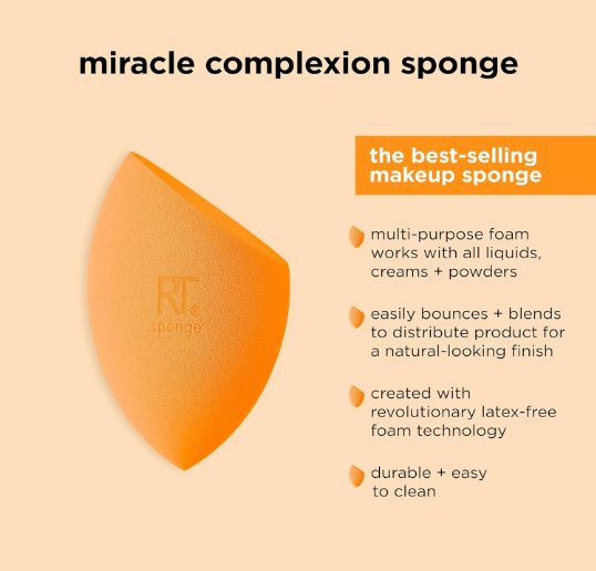 Real Techniques Miracle Complexion Sponge 4 Pack, Makeup Blending Sponges - Image 3